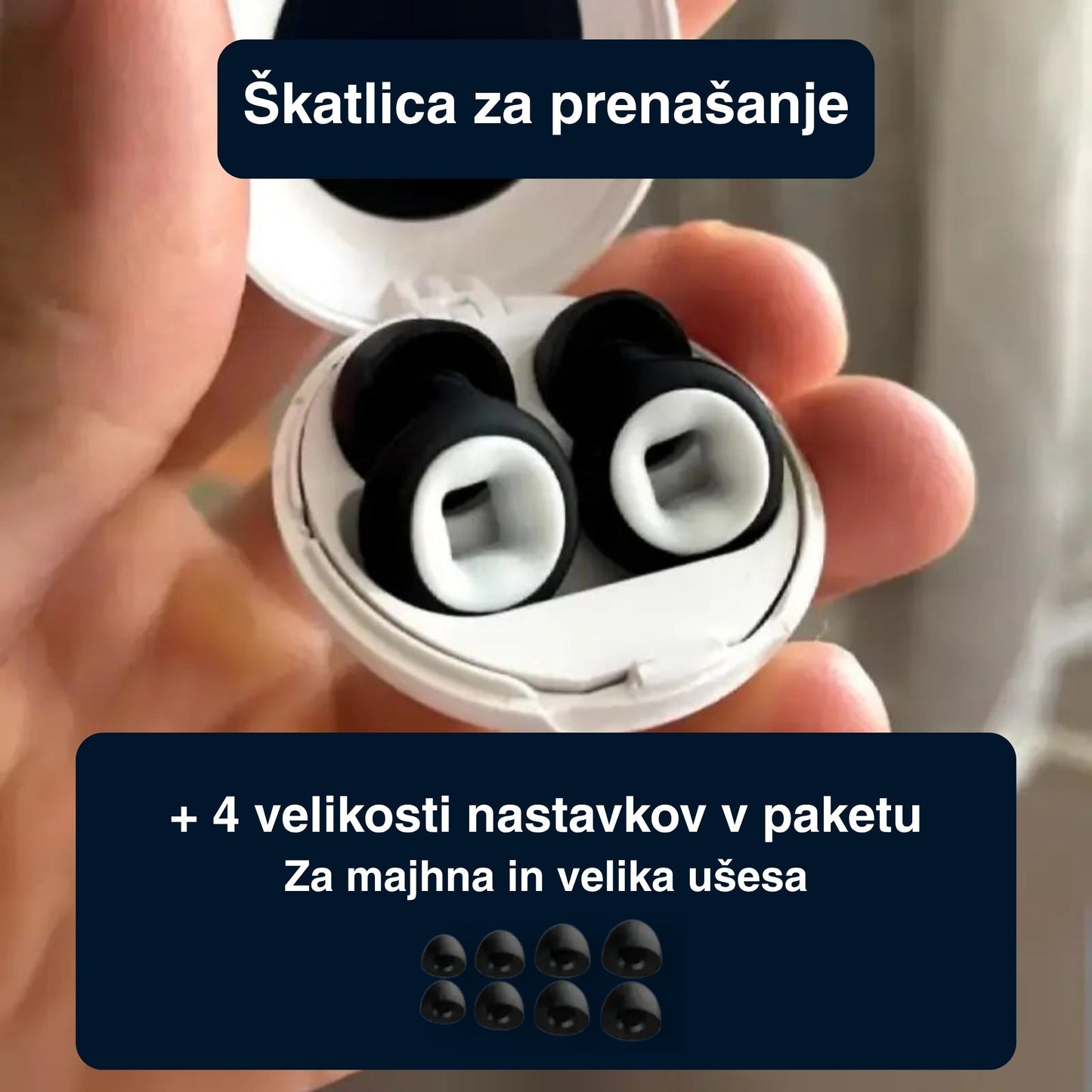 RidersPro© – Čepki za ušesa (1 par) – Pozabite na hrup vetra in brnenje med vožnjo